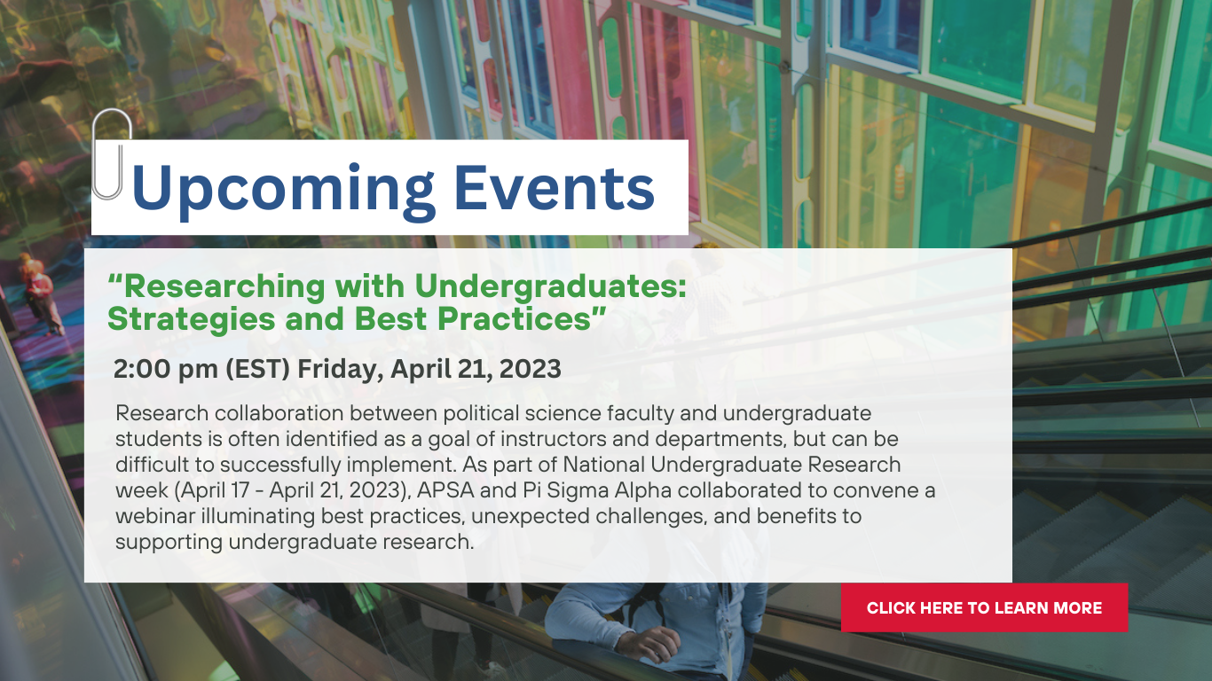 APSA Front Page Testing - American Political Science Association (APSA)