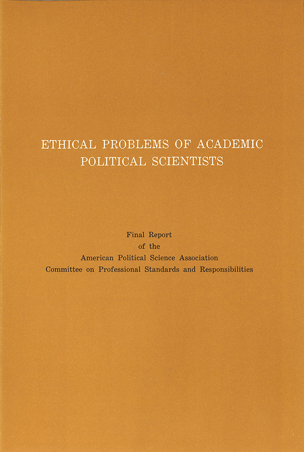 Ethical Problems of Academic Political Scientists